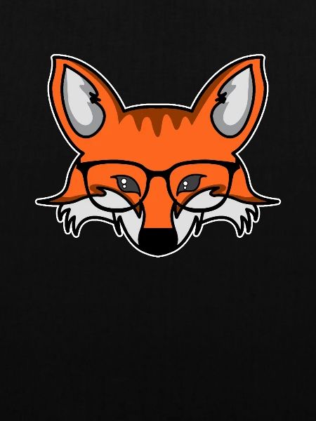 Smart Nerdy Fuchs Mit Brille