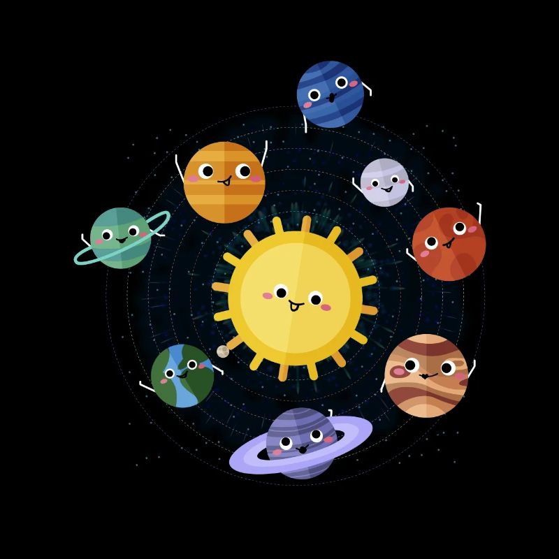 Cadeau de l'espace du système solaire des planètes de l'espace extra-atmosphérique