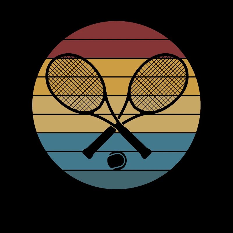 Cool Tennis Racket Retro Graphics