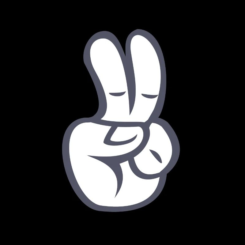 Peacezeichen Finger Comic