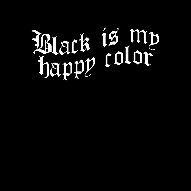 Le noir est ma couleur heureuse - Cadeau Emo Goth Wicca