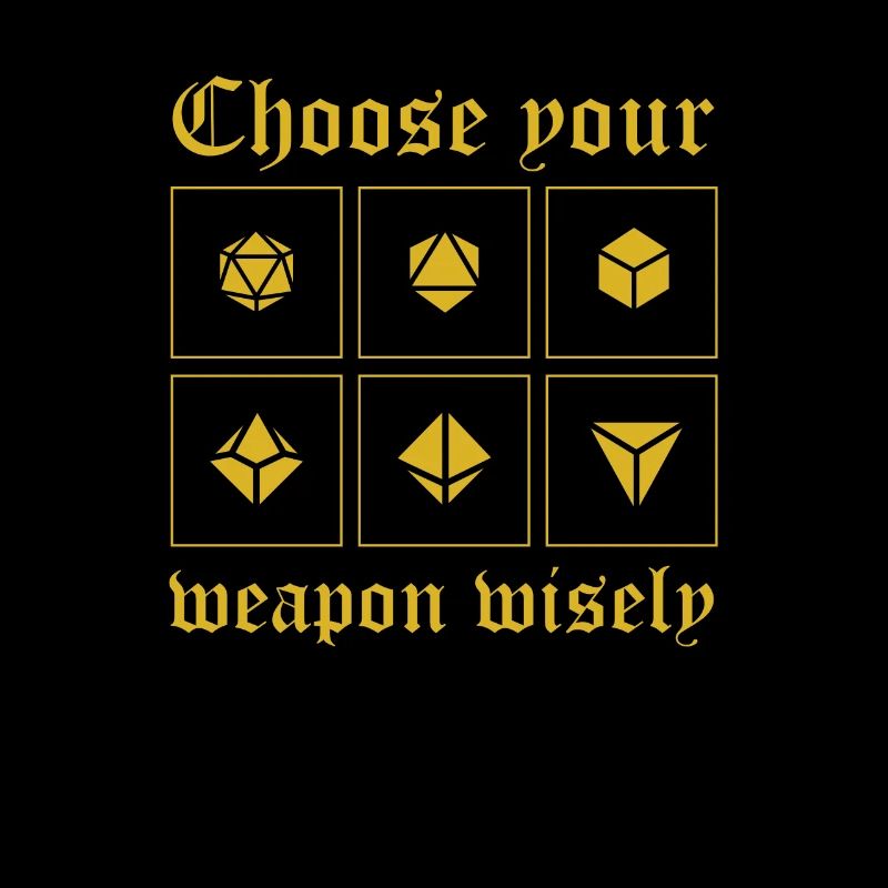 Choose Your Weapon D20 Dice RPG Tabletop Gaming