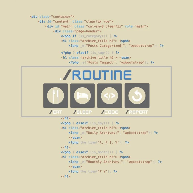 Manger, dormir, coder, répéter, une routine de développeur