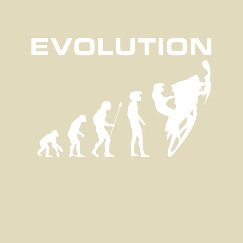 Snowmobile Evolution Distressed Silhouette Classique