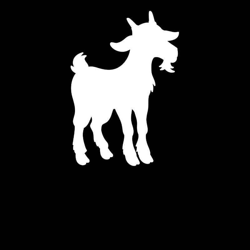 Chèvre bouc bouc dans l’ombre silhouette