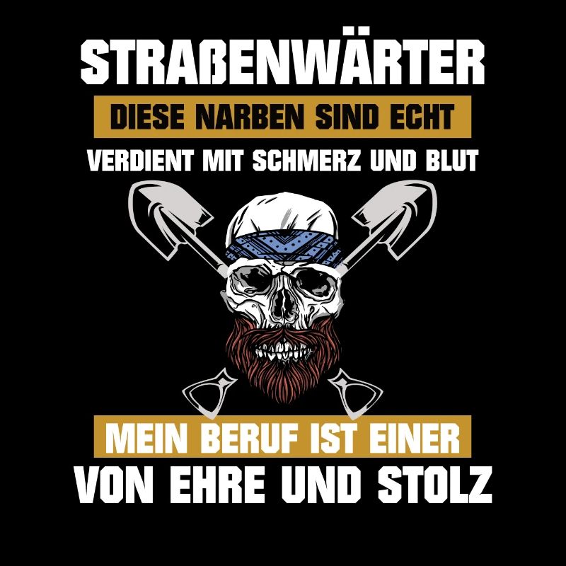 Straßenwärter Straßenbauer Narben sind echt