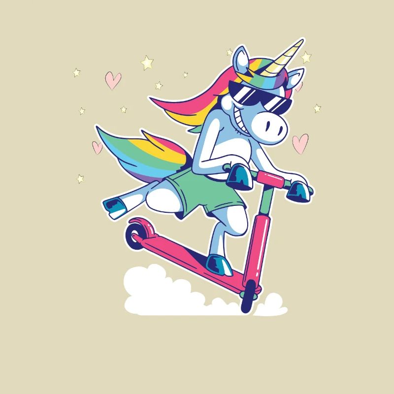 Tretroller Einhorn Roller Geschenk