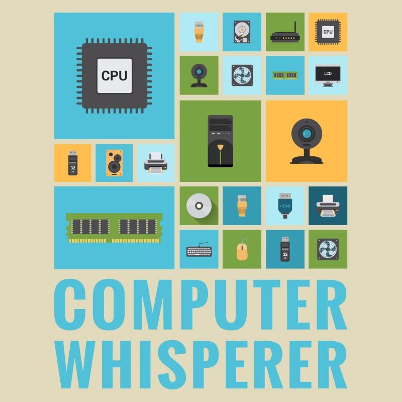 Computer Whisperer Lustiger IT Tech Support Helpdesk