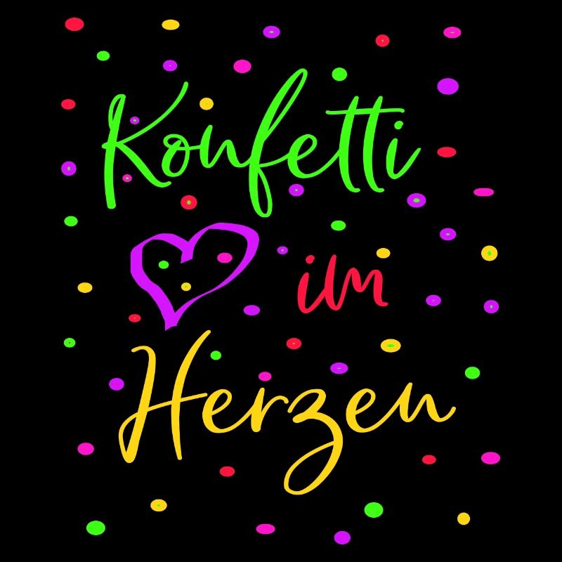 Karneval Fasching Konfetti im Herzen