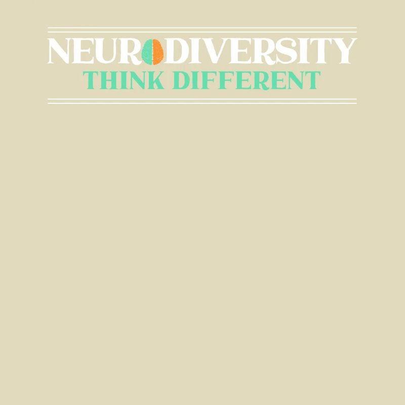 Neurodiversity Think Different Rainbow Brain ASD