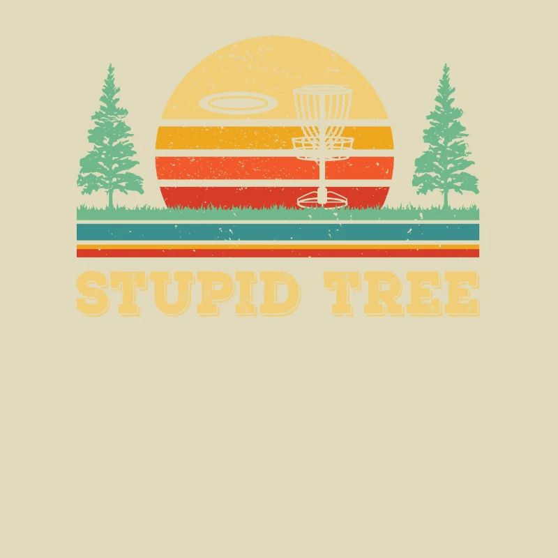 Disc Golf T Shirt Retro dumm Baum Tshirt Disc Go