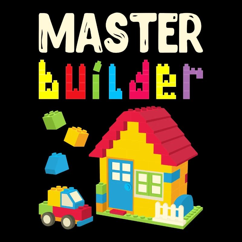 Cool Master Builder Funny Building Blocks Gift Dad