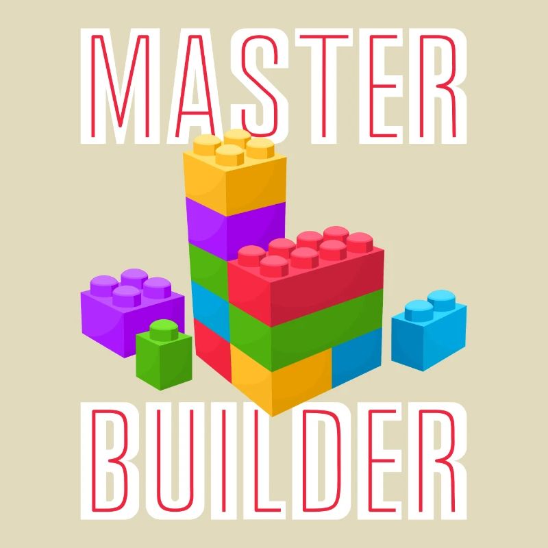 Master Builder Shirt Cute Master Block Builder Dad