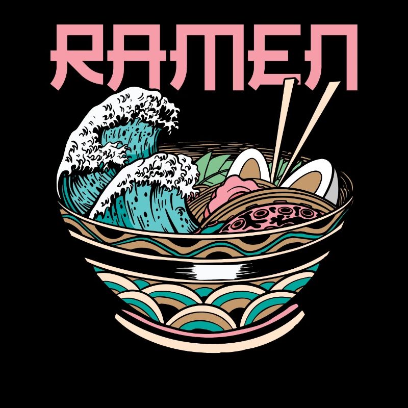 The Great Wave Off Kanagawa Ramen Eater Noodle
