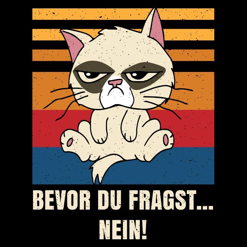 Bevor du fragst Nein Katze Grumpy Katzen Cat
