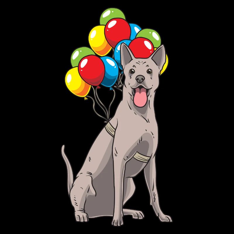 Thai Ridgeback mit Luftballons