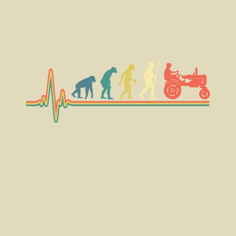 Heartbeat Tractor Retro Evolution Vintage