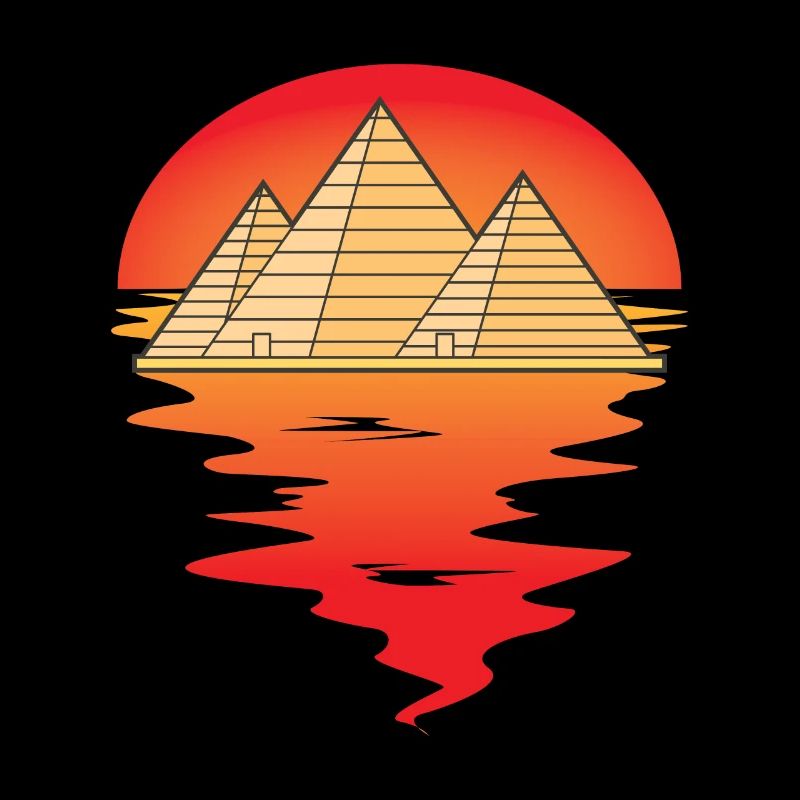 Egypte vacances coucher de soleil rétro