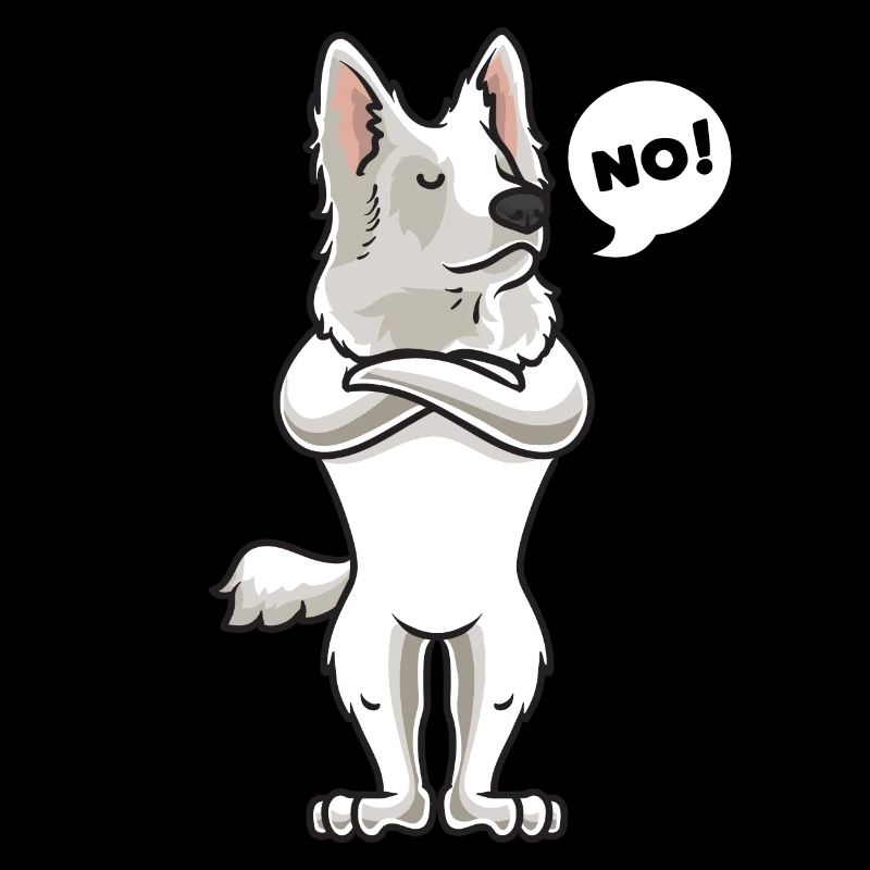 Sturer Weißer Schweizer Schäferhund Geschenk