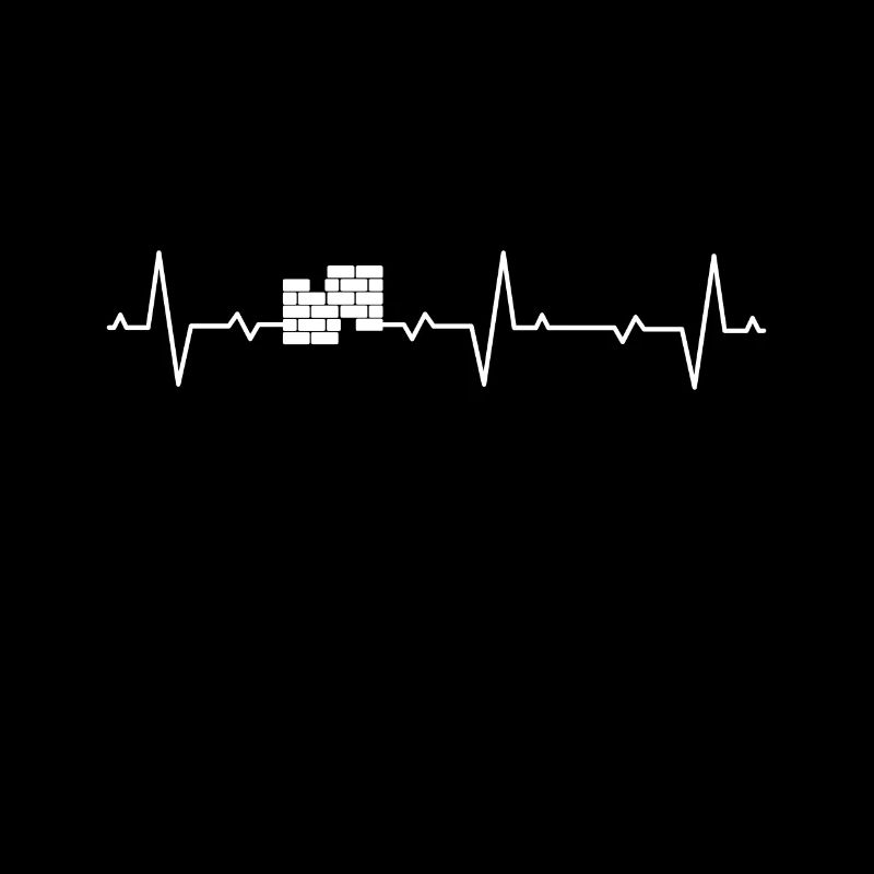 Bricklayer craftsman construction site construction worker heartbeat