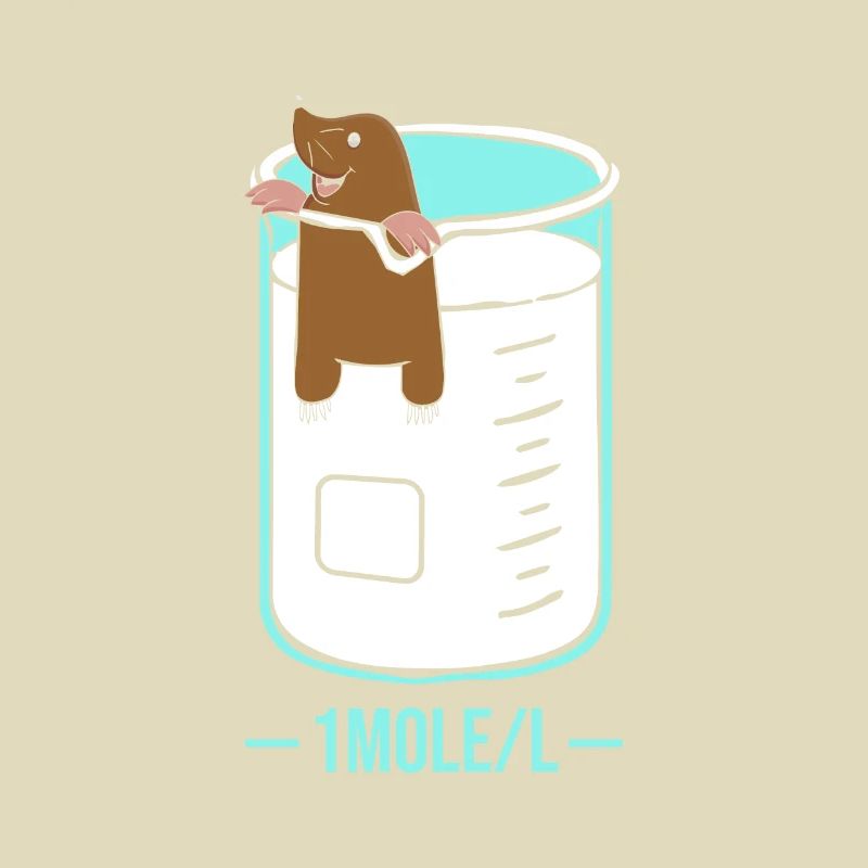 One Mole Per litre Chimie Science Chimiste