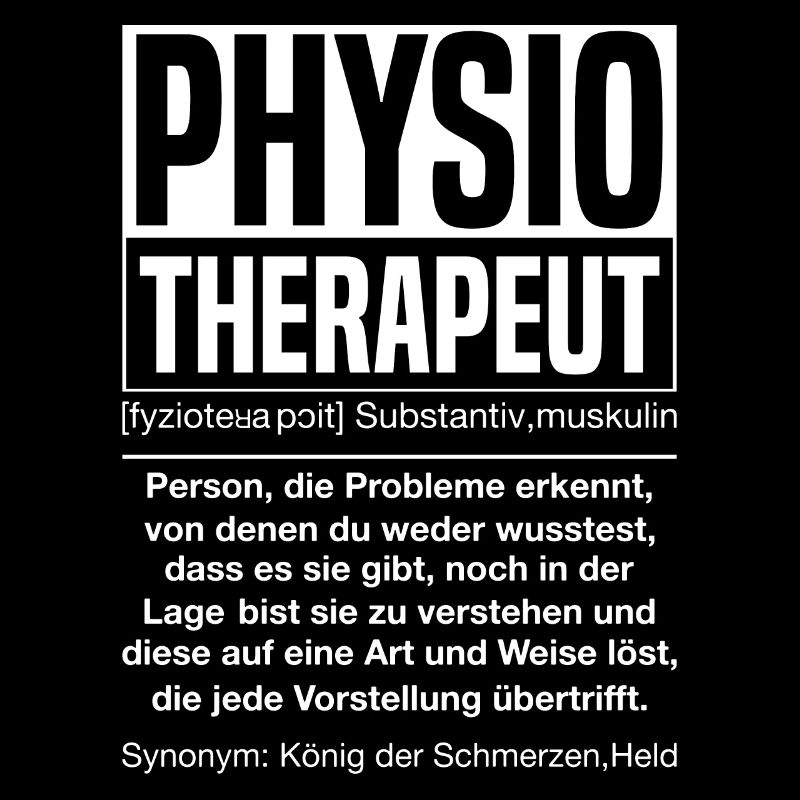 Physiotherapeut Superheld Definition Physio