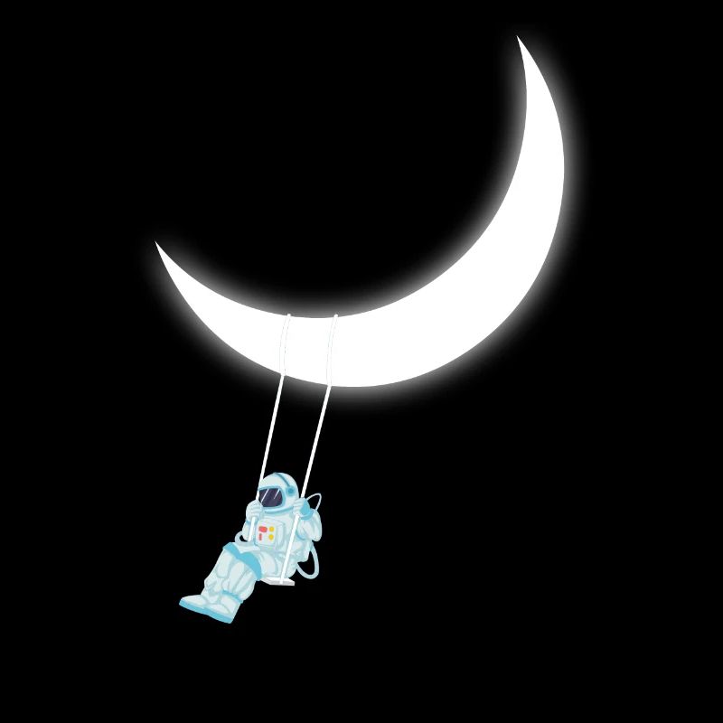Astronaute swing lune
