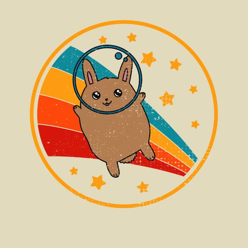 Lapin géant flamand dans l’espace