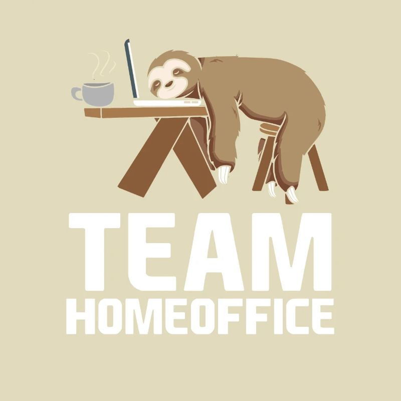 Team Home Office Sleeping Sloth Funny Lazy Sloth