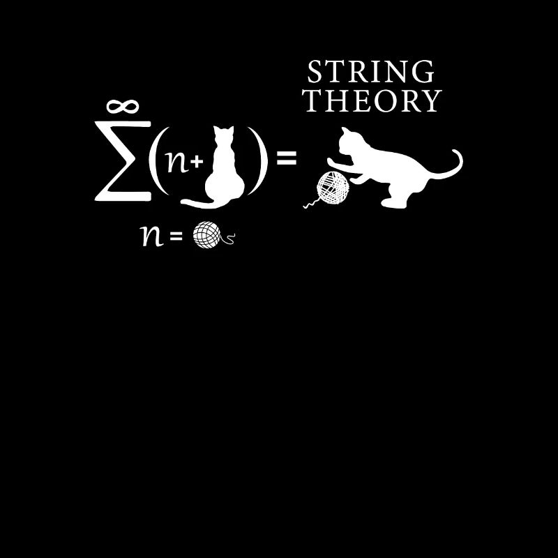 String Theory Cat And Yarn Sarcastic Science Humor