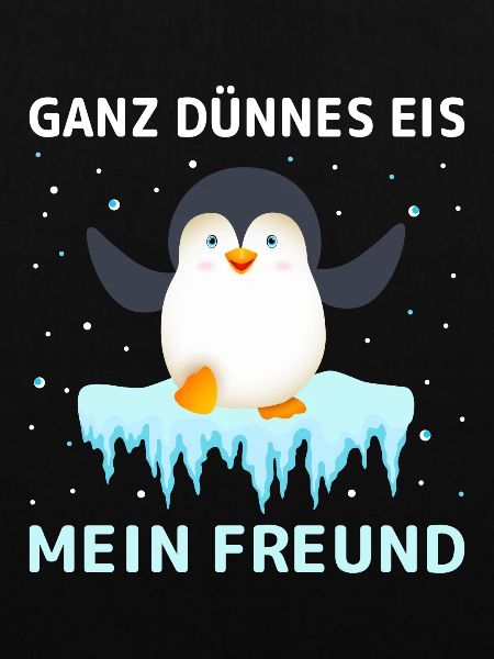 Dünnes Eis Pinguin