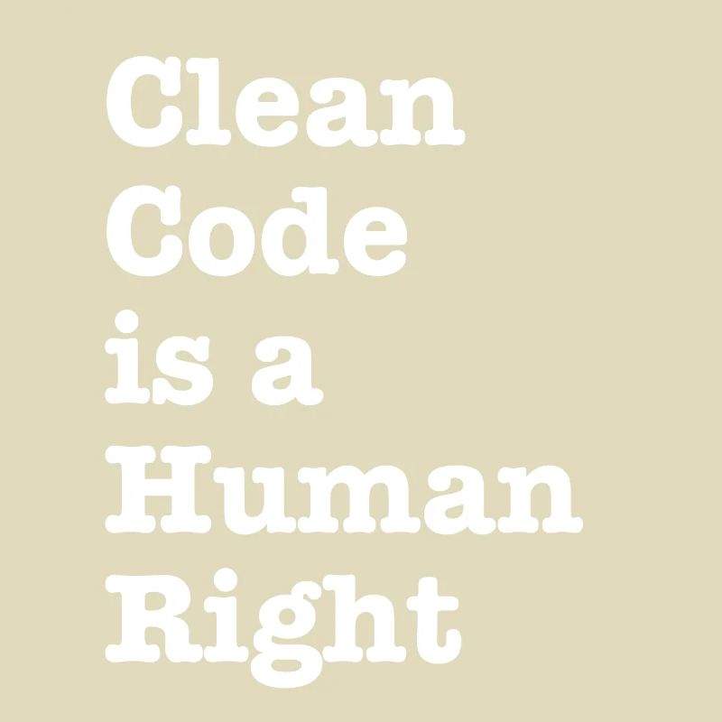 Clean Code is a Human Right - Funny Gift Programer