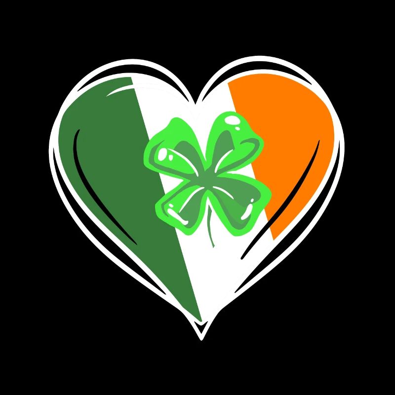 St Patricks Day Herz Kleeblatt