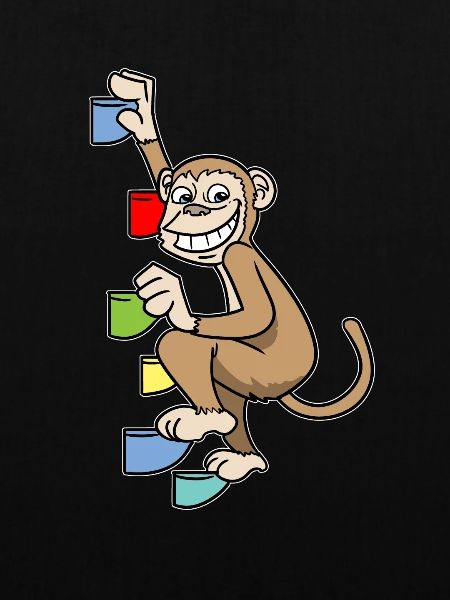 Affe Chimpanse Bouldern Klettern Boulderer