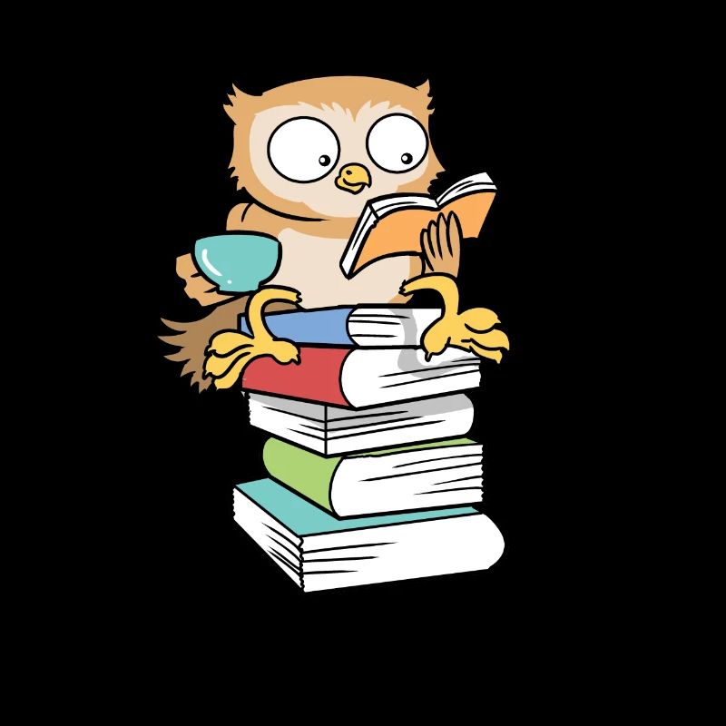 Kawaii Bücher Eule Tee Kaffee