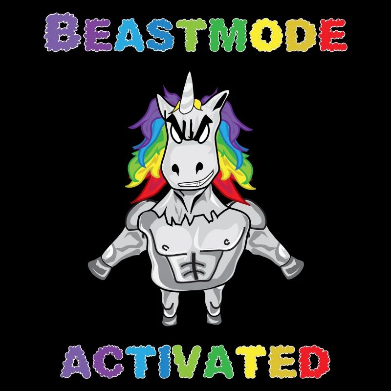 Einhorn Bodybuilder Beastmode Gym