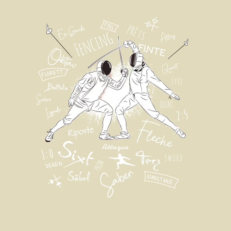 Fechten Begriffe Training Geschenk