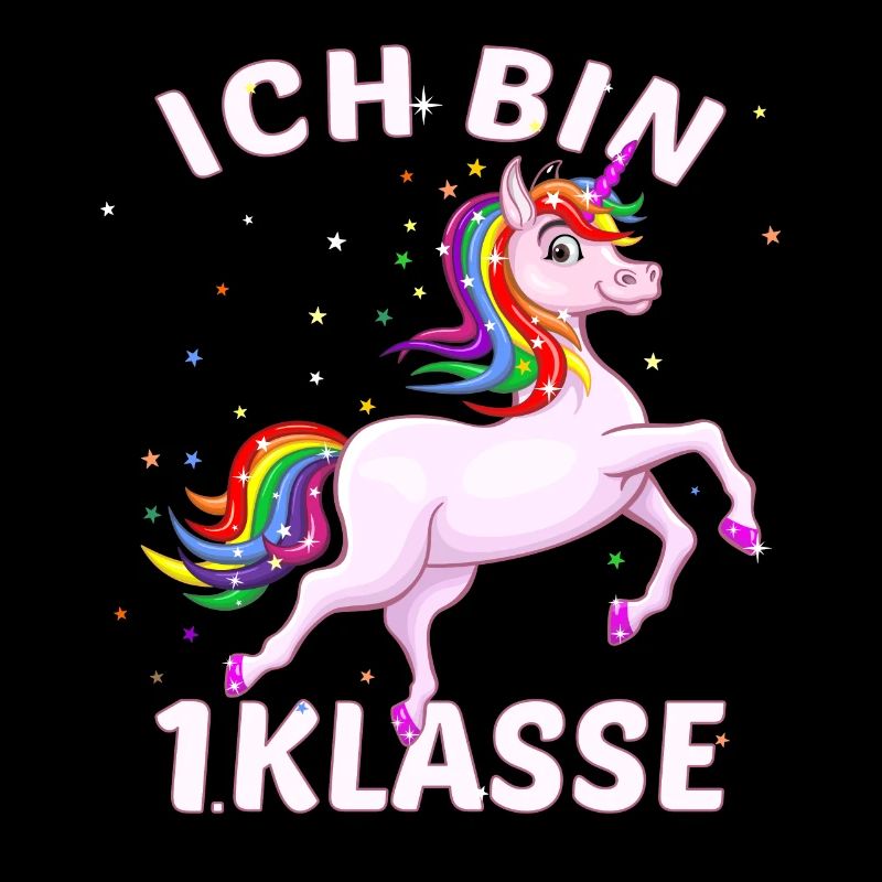 Einschulung süßes Einhorn Ich bin 1. Klasse