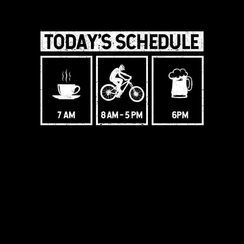 Heutiger Zeitplan Kaffee Radfahren Bier