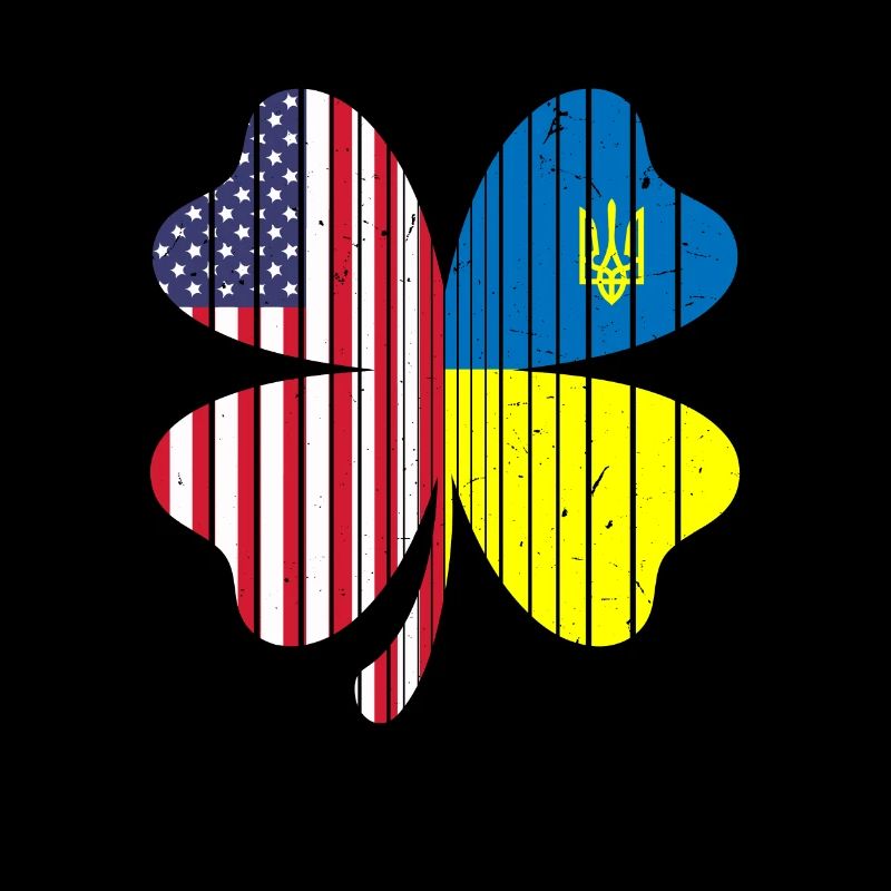 Ukraine Amérique Drapeau Cloverleaf