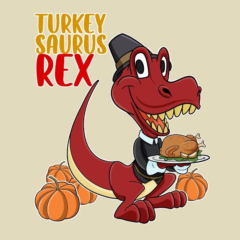 Turkey Saurus Rex I TRex Pilgrim Hat I Dinosaur