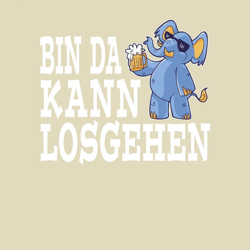 Bin da Kann losgehen Durstiger blauer Elefephant