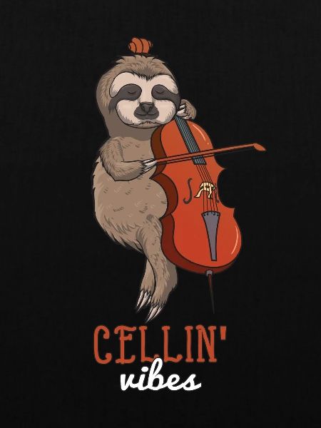 Funny Sloth Cello Player Gift