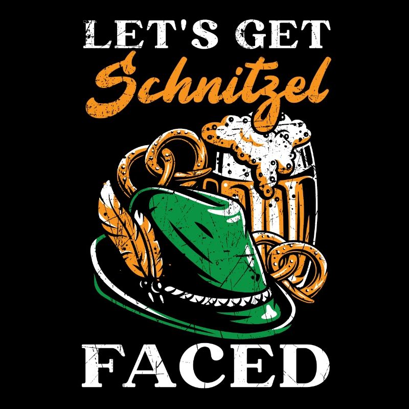 Let's Get Schnitzel Faced Beer Drinker