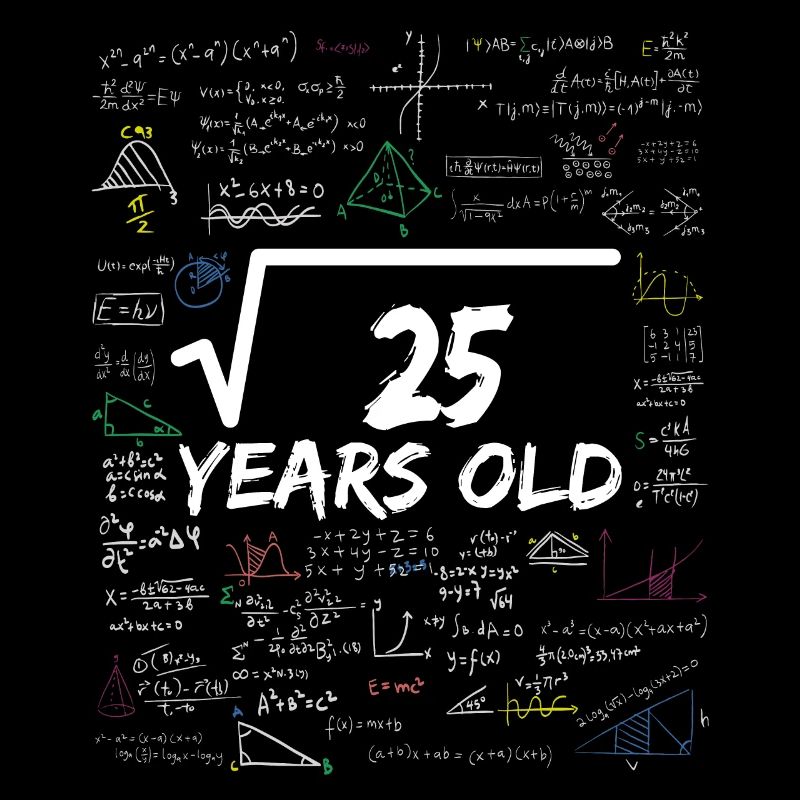 Square Root of 25 5TH Funny Math Birthday