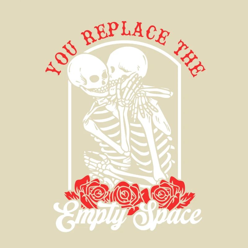 Romantic Gothic Bones Skeleton Roses Death Grave