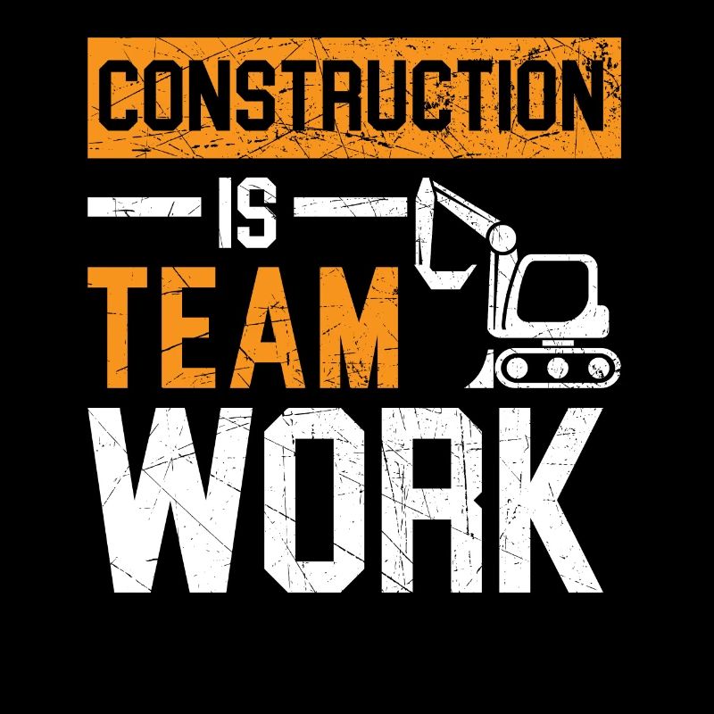 La construction est un travail d’équipe Travailleur de la construction