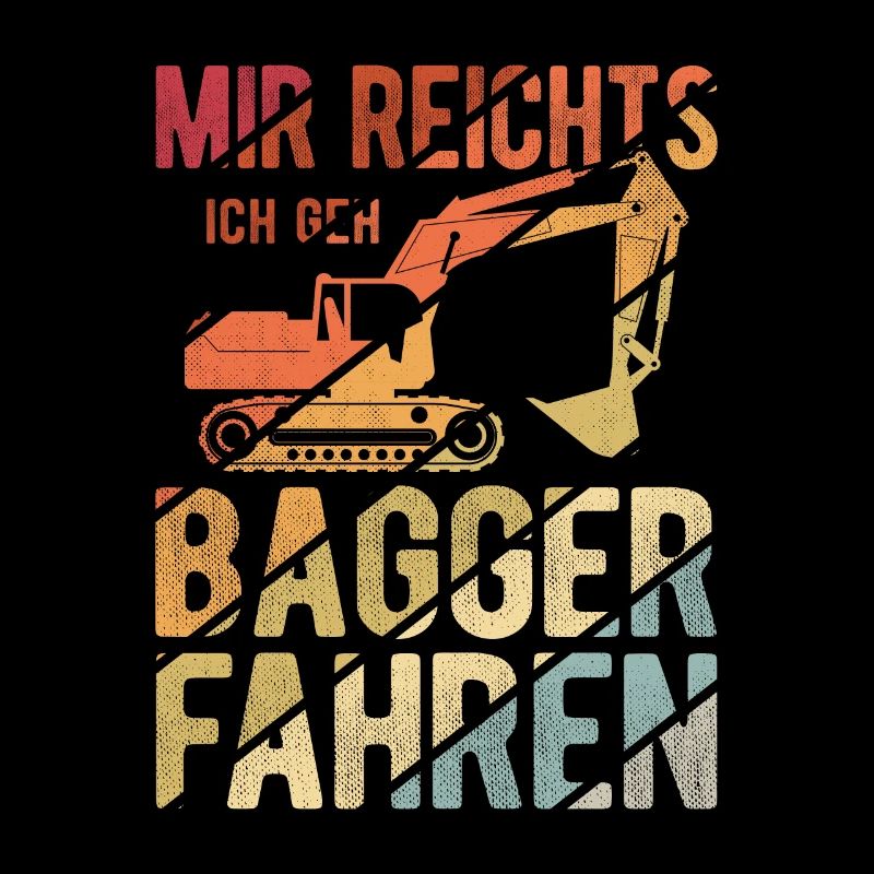 Baggerführer Bagger fahren Männer Baggerfahrer Spr