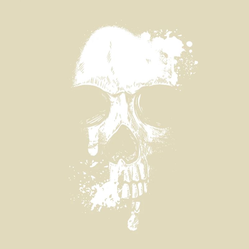 Skull Head and Scarf Gothic Bones Aesthetic Dark