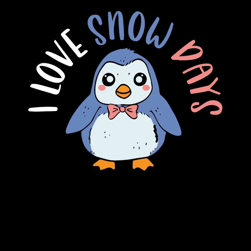 Ich liebe Schneetage Eiskalter Schneepinguin